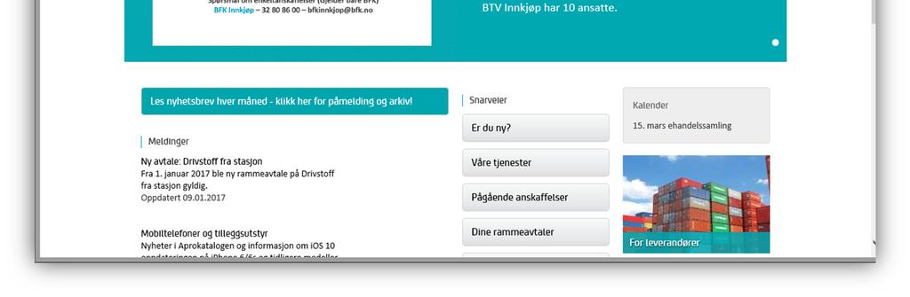 Telefon og innkjøpsmail var bemannet alle hverdager fra kl. 08.30 til 15.00. I 2016 mottok vi 800 oppringninger til kundeservice/fellesnummeret og 900 epost-henvendelser til innkjop@bfk.no.