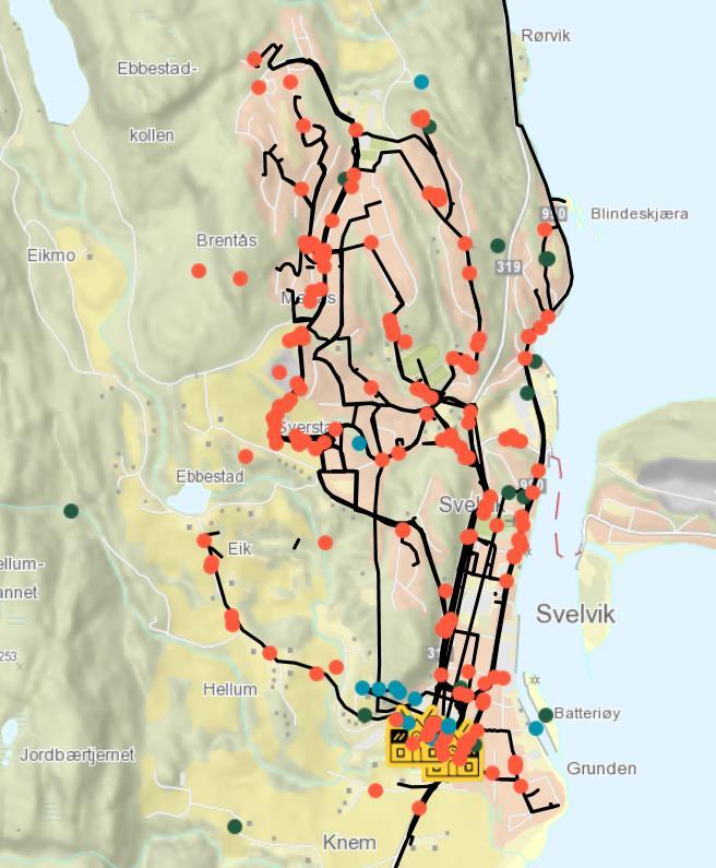 Registreringer i sentrum