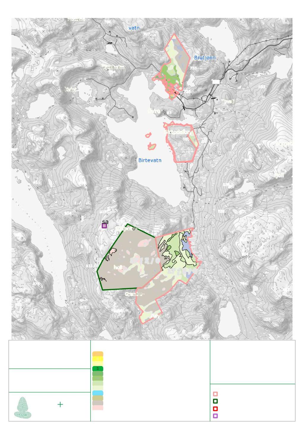 Grøn grense = Uregistrert sameige -totalareal 2205 da 0 200 600m Målestokk 1 : 40000 ved A4 utskrift Utskriftsdato: 09.11.