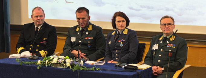 ET GENERASJONSSKIFTE Sjef Luftforsvaret, generalmajor Tonje Skinnarland, forklarte i sitt foredrag at begrepet femtegenerasjon kommer fra de innebygde egenskapene i F-35.