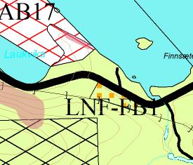 Aktuelt planområde ligger i et LNF-område Området som er skravert (rød) og benevnt som AB 17 er et båndlagt område som knytter seg til utenlandske interessenter om et reiselivsprosjekt.