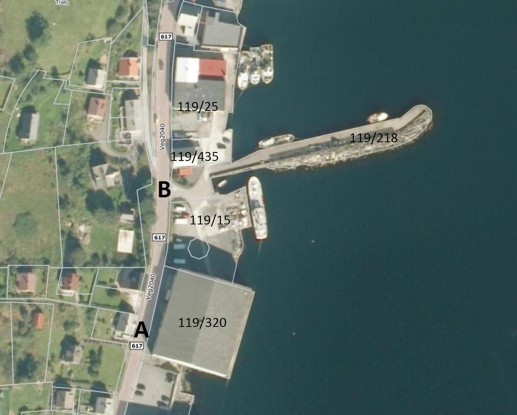 Nordplan side 3 av 6 Gbnr. 119/25: Området er i dag brukt til parkering, noko ein ønskjer å vidareføre på bakkenivå. I tillegg vil plan opne for bygg på inntil 4 etasjar. Gbnr. 119/435: Gjeldande kombinert føremål på gbnr.