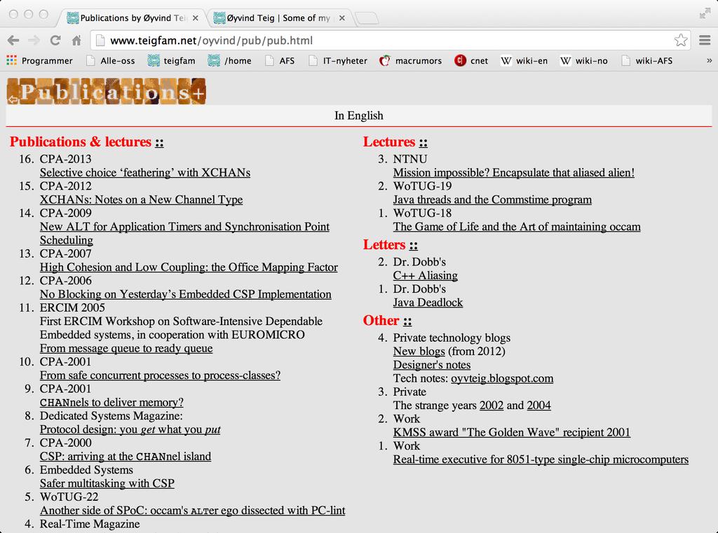 Publikasjoner etc. In English Publications & lectures :: 16. CPA-2013 Selective choice feathering with XCHANs 15. CPA-2012 XCHANs: Notes on a New Channel Type 14.