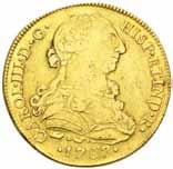 Utenlandske gullmynter PERU 953 Carl III, 8 escudos 1787. MI F.32 KM.82.