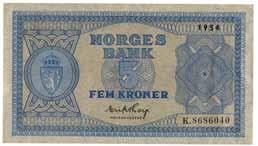Sedler 26 5 kroner 1954.