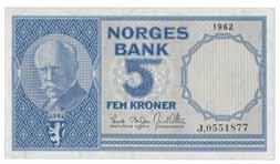 Sedler 60 5 kroner 1962.