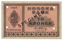 01 24 000 115 1 krone 1947. X0000000. RRR.
