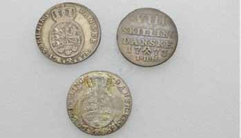 2 skilling 1761, 1762,