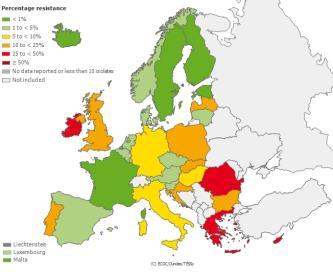 VANKOMYCINRESISTENT E. FAECIUM: EUROPA 2003-2014 2003 2008 2014 http://www.ecdc.europa.