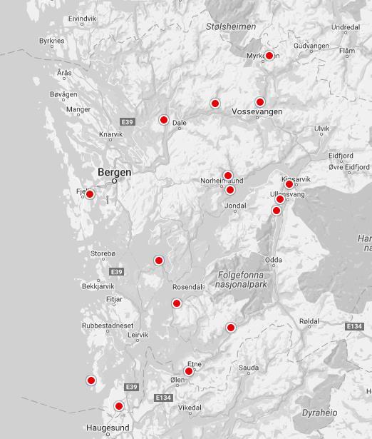 Kun 27 registrerte i Hordaland er det riktig? Sett Hordaland på matkartet!