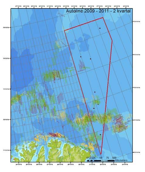 (hovedsakelig autoline og garn) i Barentshavet