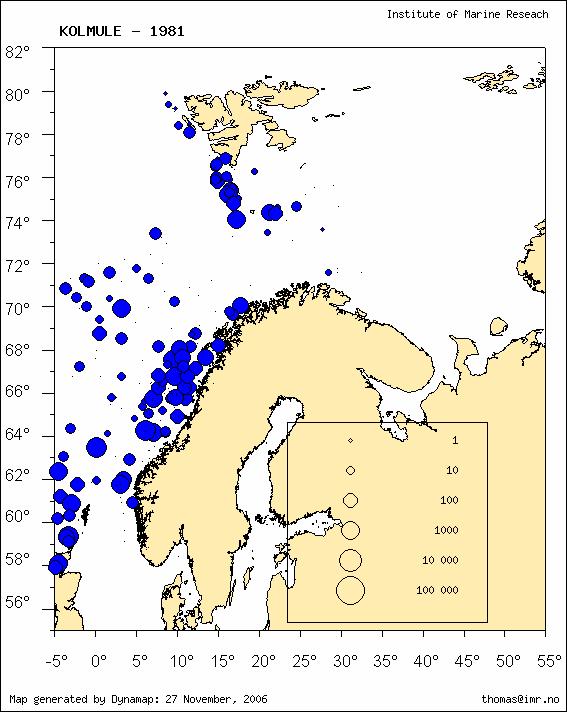 Når temperaturen øker, forventer man at mange arter vil spre seg nord- og østover (for eksempel kolmule) og tilsvarende mer gyting i nordlige områder.