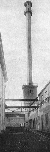 7.12 Minareten (Bygg 135) Minareten i 1928 og i dag. Foto til venstre: Norsk Hydro. Foto til høyre: Per Berntsen. Oppført: 1927. Arkitekt: Thorvald Astrup.