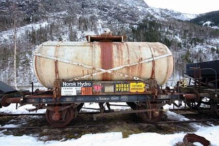 mangel. 50 av disse vognene kom til Rjukanbanen i 1919. De var i bruk for transport av kalkstein og salpeter.