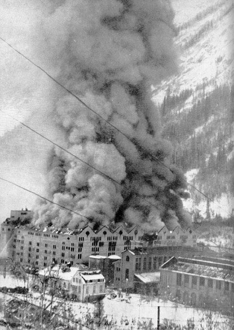 Krigsminner 1. og 2. verdenskrig, oppsluttende verdier Hydros fabrikker på Rjukan var mål for allierte flyangrep i november 1943. Tårnhus I ble truffet. Foto: Norsk Hydro.