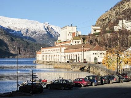 Foto: Harald Hognerud. De mer enn 300 bevarte ovnene av Frank-Caro-type i Cyanamiden er et unikt særtrekk ved Odda Smelteverk. Foto: Trond Taugbøl.