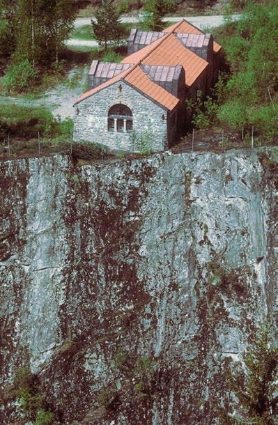 Lynavlederhuset i dag. Foto: Trond Taugbøl. Beskrivelse: I forbindelse med kraftanlegget i Svelgfossen (Svælgfos I) ble det oppført et lynavlederbygg og verksted.