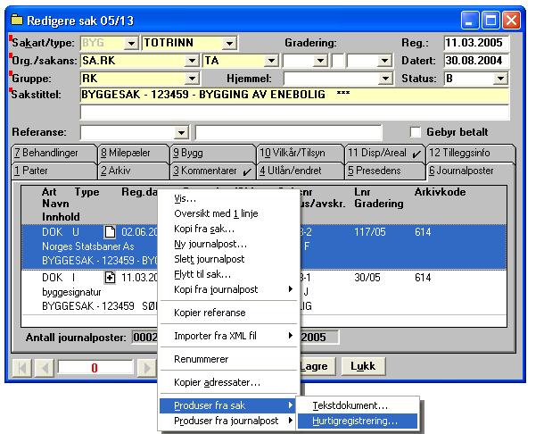 Kapittel 3: Arbeide med journalposter 99 4. Dialogboksen Velg Adressater vises. Du kan klikke boksene med + og - for å utvide og lukke nivåene i listen).