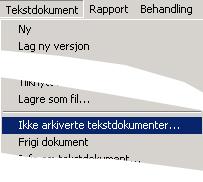 Skrive ut tekstdokumenter direkte Tekstdokumenter kan skrives ut direkte fra EDB Sak og Arkiv uten at du først må åpne dokumentet. 1.