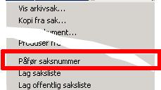 Tildele saksnummer til sakene Når sakslisten ser riktig ut, kan du få EDB Sak og Arkiv til å tildele saksnummer til sakene for møtet.