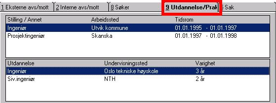 Vedlegg B: Modul for ansettelsessak 257 De fleste feltene her skulle være selvforklarende fritekstfelter.