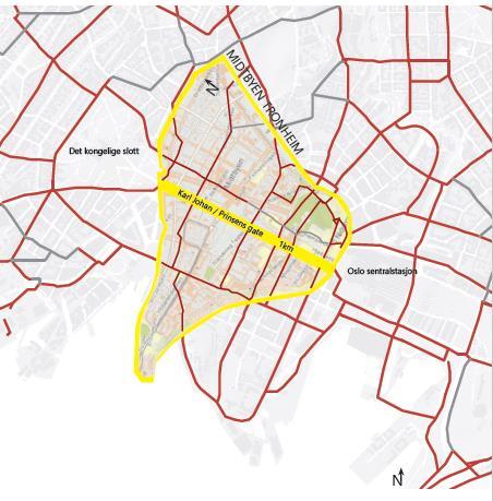 Midtbyen er valgt som caseområde fordi: Det er et avgrenset sentrumsområde med et avgrenset trafikksystem. Trondheim er godt tilrettelagt for sykkel, og sykkelandelen er høy sett i norsk sammenheng.