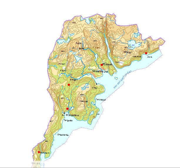 8.0 PLANOMRÅDE Planen vil omfatte alle dei kommunale drikkevassanlegga i Kvam, og i tillegg ei kartlegging av større private vassverk/vassområde.