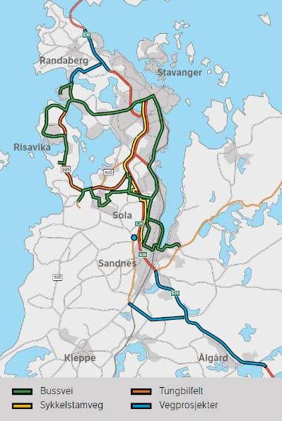 Bypakke Nord-Jæren I den grad ny E39 må samordnes med foreslåtte tiltak i bypakken, tas dette opp som del av planutformingen.