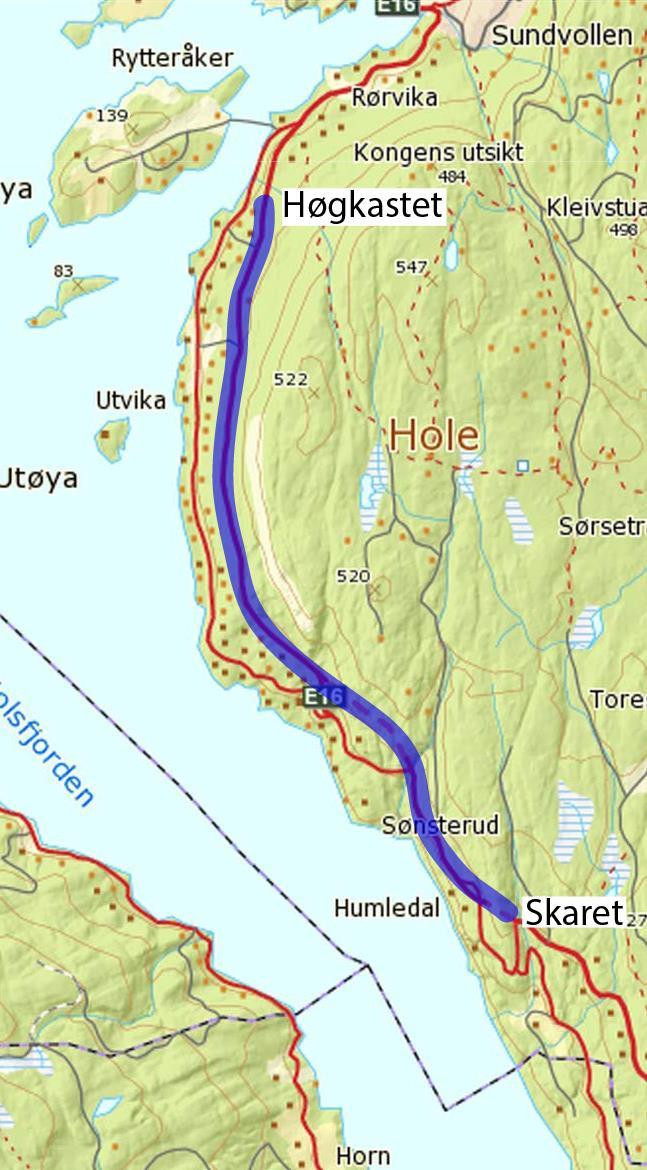 Om vegløsningen Nytt fullt kryss på Skaret bygges som en del av prosjektet E16 Bjørum Skaret. Fv. 285 fra Lier knyttes til her.