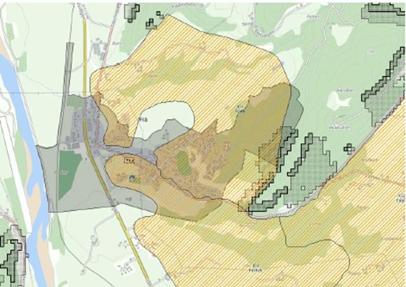 4 Grunnforhold 4.2 Kvikkleiresoner Videre ligger planområdet seg innenfor deler av kvikkleiresonene 450 Bortn og 451 Flå kirke. Iht. www.skrednett.