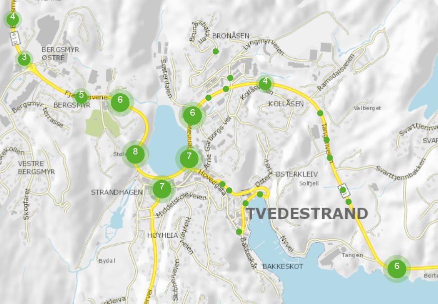 2 Status år 2017 trafikk og sikkerhetsarbeidet i Tvedestrand Kommunen har et vesentlig fokus på trafikksikkerhet på mange plan i organisasjonen.