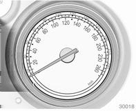 80 Instrumenter og betjeningselementer Varsellys, målere og kontrollamper Speedometer