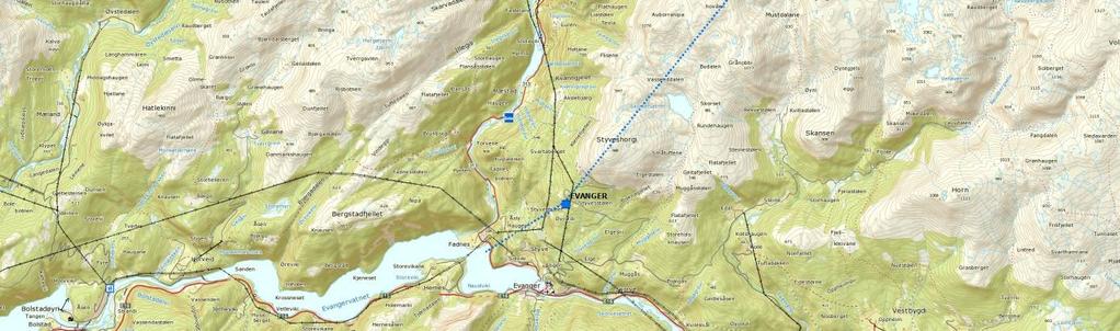 Driftsvannvegen vil bestå av en ca 300 meter boret trykksjakt (D=1m) Videre vil vannet føres inn i en ca 530 m lang tunnel.