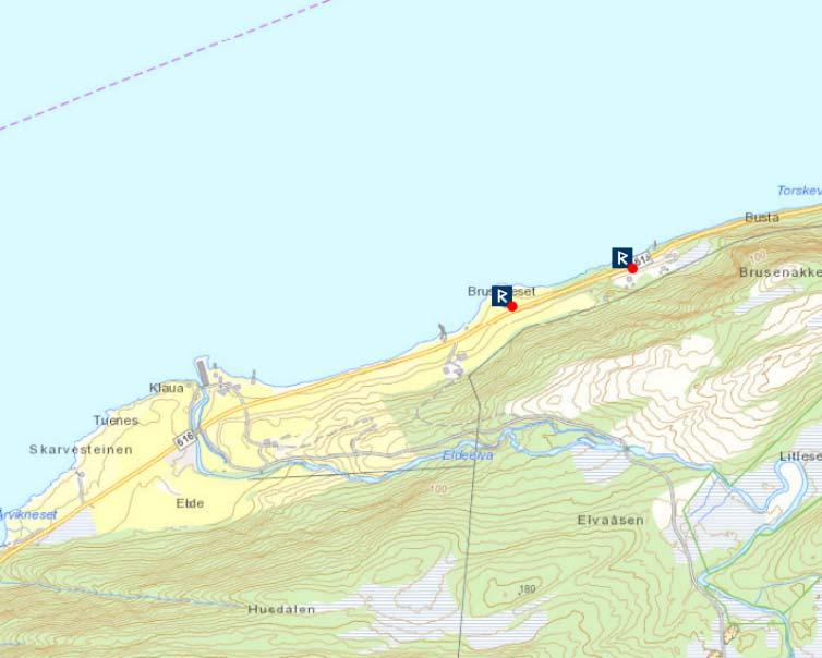 Det er ikkje skilt på plassering av bru og ferje, sjølv om dette vil bli noko ulikt. Indre alternativ På Kollsete er fleire frigjevne lokalitetar (steinalder).