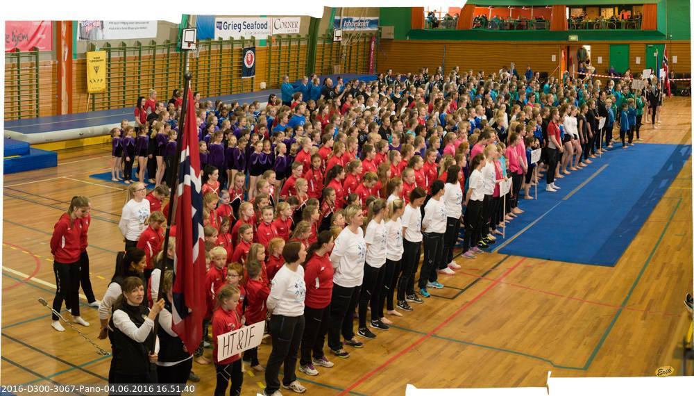 KRETSTURNSTEVNE I HONNINGSVÅG 3.-5.JUNI Helga 3.-5. juni 2016 arrangerte Turngruppa årets kretsturnstevne, og det var rundt 500 gymnaster som møttes.