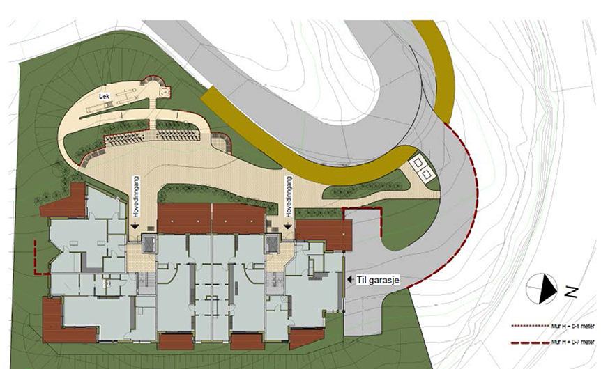 Situasjonsplan Kort om prosjektet Prosjektet Øvre Krohnåsen4 vil bestå av 13 moderne og eksklusive leiligheter fra 84 til 116 m 2. Bygget består av 4 etasjer med garasje i underetasjen.