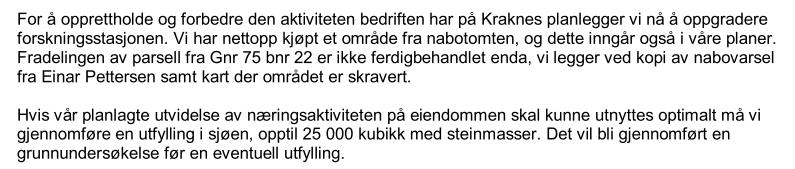 Underretning med klageadgang til: - Balsfjord kommune landbruksforvaltning, Rådhuset, 9050 STORSTEINNES - Kystverket, Troms og Finnmark, Plan- og kystforvaltningsavd.