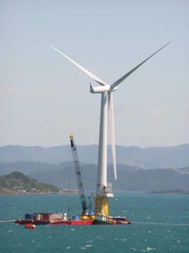 Erfaring frå Hywind Demo i 2009 Technip Norge utførte i 2009 eit liknande prosjekt for Statoil Technip hadde då kontrakten for bygging, samanstilling og installasjon av ein stykk flytande