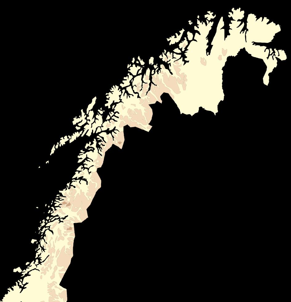 Slakteriproduksjon i Nord-Norge 2014- regionvis fordelt De enkelte slakteriers produksjon er vist i figuren