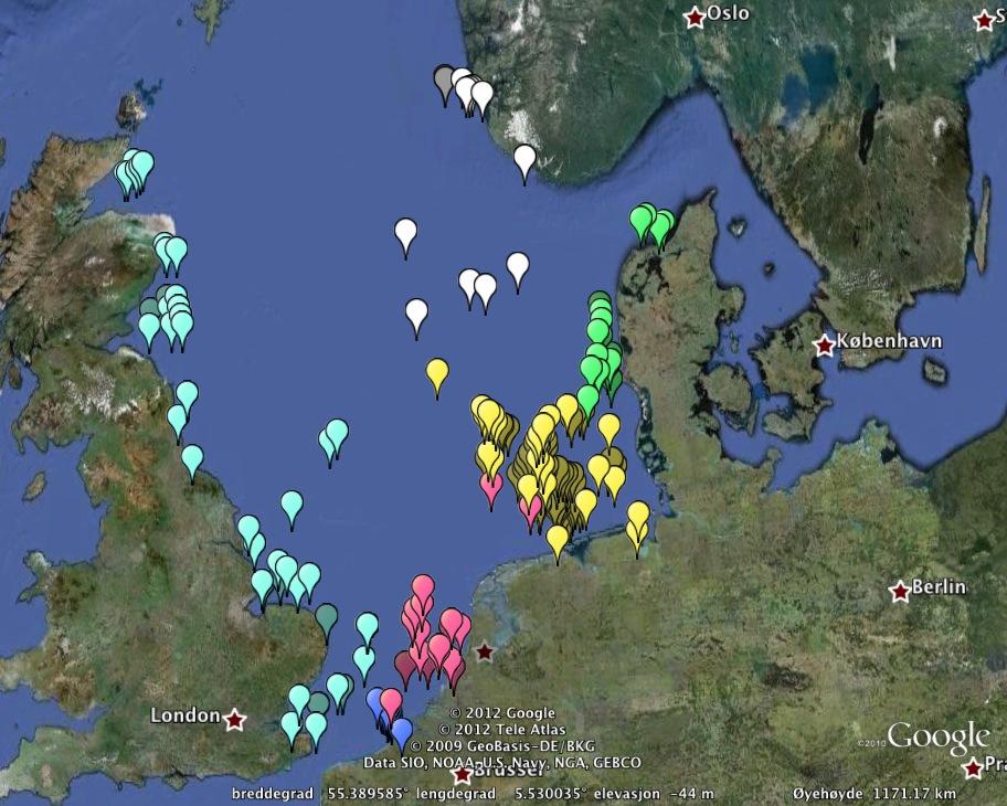 Figur 2 1: Vindparker i Nordsjøen 2030.