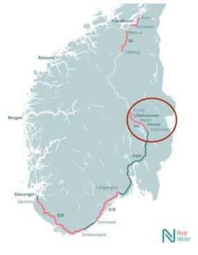 E6 oppgraderes fra Kolomoen helt frem til Moelv Norges største og lengste enkeltstående 4-felts vegprosjekt, finansiert og igangsatt på samme tid (43 km) Nye Veier skifter takten i vegbyggingen