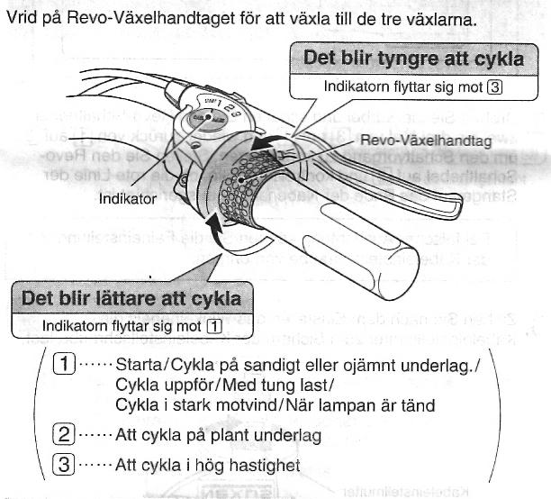 - 7 - Bremseklossene fremme må kontrolleres jevnlig, bremseklosser som er utslitte eller skadde må byttes ut før sykkelen brukes. Bremseklossene og felgene må holdes renest mulig.