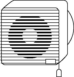 Avtrekksvifter MURO Støy 1m avstand: MURO 100-39 db(a), MURO 120-42 db(a), MURO 150-49 db(a) Robust utførelse i hvit ABS plast.