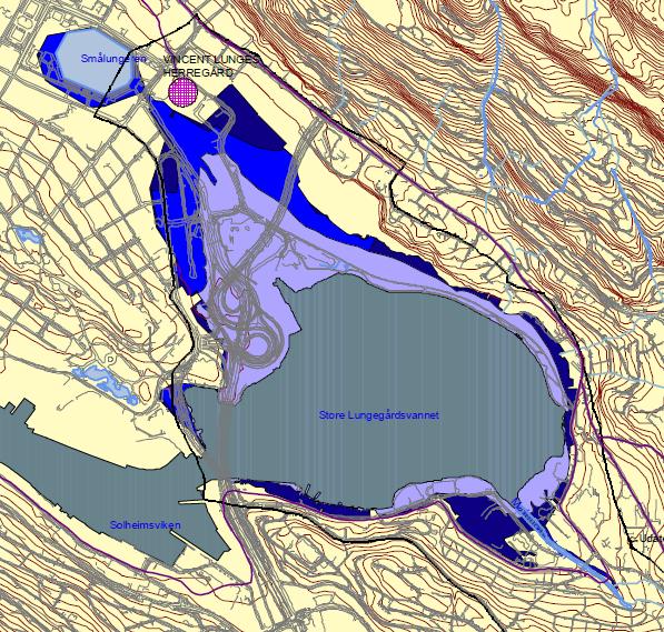 Topografien ved planområdet gjør at en utbygging på Mølleneset vil være synlig fra et større område.