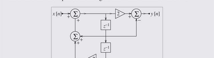 Filterrealisering generell form y[n]+a 1 y[n-1]+...+a N y[n-n]=b 0 x[n] + B 1 x[n-1] +.