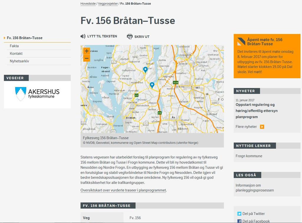 Planprogram for fv.156: Bråtan Tusse Planprogram for fv.