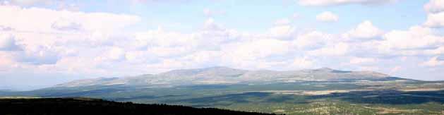 3.2 Landskap Håmmålsfjellet sett frå sørvest. Austsida av Håmmålsfjellet stig bratt opp frå Nøra kring 700 m o.h.