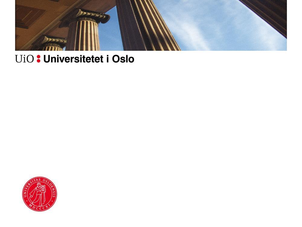 Prosjekt Internt handlingsrom Universitetet i Oslo 2010-2013