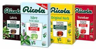 Galleberg Ricola 13 sveitsiske urter i hvert drops. Varenr. EPD ASKO Servicegrossist 2937423 Ricola Original m/stevia kr 18,06 Pr. stk. kr 22,00 Bonus kommer i tillegg.