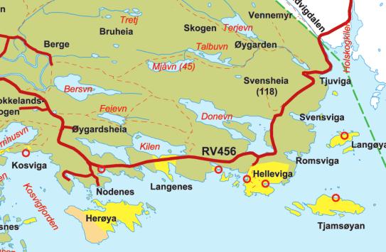 5 Langenes brygge - Lauviga - Langviga - Paradisbugta - Helleviga - Romsviga - onevannet Helleviga Romsviga Roligheda Lauviga Langviga langenes brygge, Nodenes var i mange år et senter for mottak av